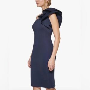 Eliza J Women's One Shoulder Scuba Cocktail Dress Size 4